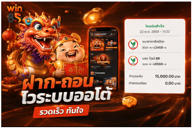ฝาก-ถอน ไวระบบออโต้ 15,000.00 บาท