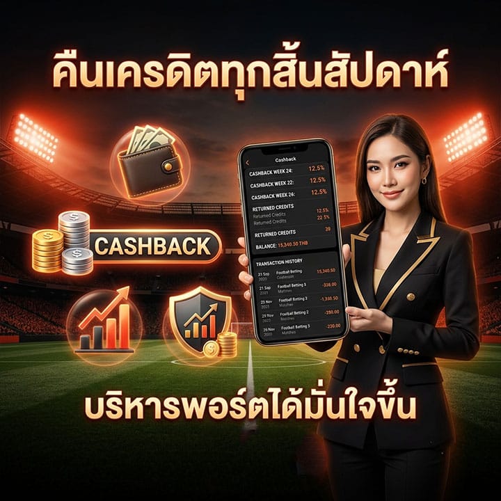 คืนเครดิตทุกสิ้นสัปดาห์